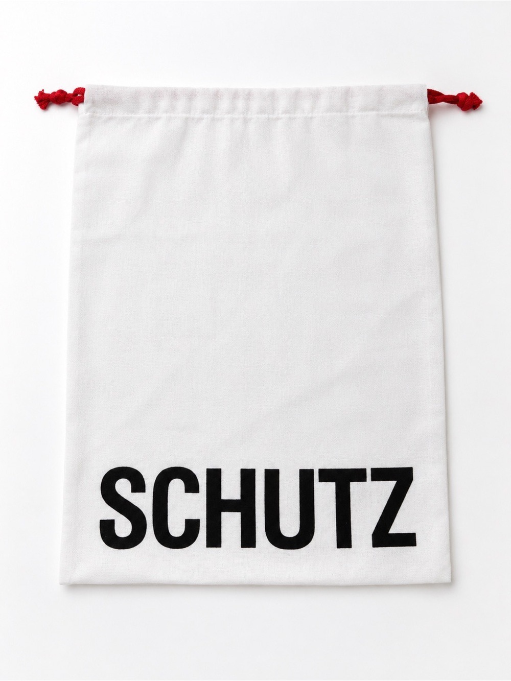 Schutz White Drawstring Shoe Dust Bag Storage Pouch Large
